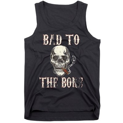 Halloween Bad To The Bone Skeleton Spooky Tank Top