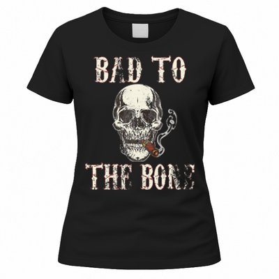 Halloween Bad To The Bone Skeleton Spooky Women's T-Shirt