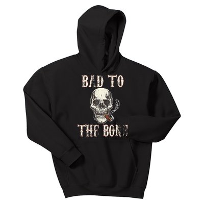 Halloween Bad To The Bone Skeleton Spooky Kids Hoodie