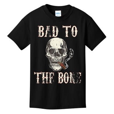 Halloween Bad To The Bone Skeleton Spooky Kids T-Shirt