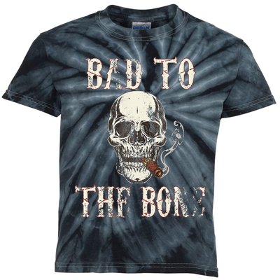 Halloween Bad To The Bone Skeleton Spooky Kids Tie-Dye T-Shirt