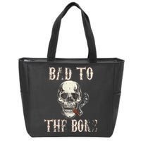 Halloween Bad To The Bone Skeleton Spooky Zip Tote Bag