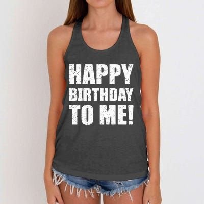 Happy Birthday To Me! Birthday Party Theme Women's Knotted Racerback Tank