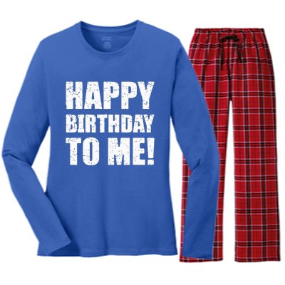 Happy Birthday To Me! Birthday Party Theme Women's Long Sleeve Flannel Pajama Set 