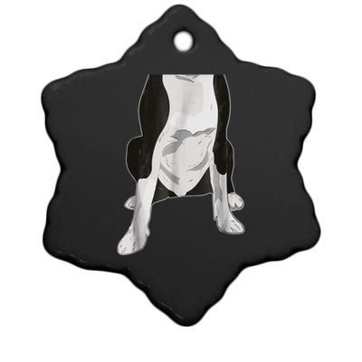 Halloween Boston Terriers Dog Body Costume Ceramic Star Ornament