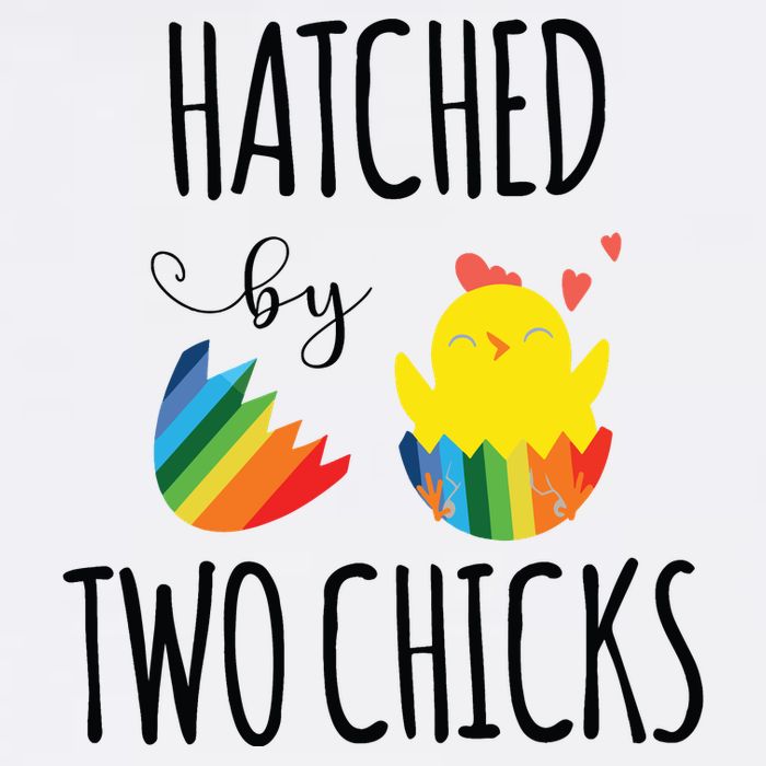 Hatched By Two Chicks Cute Lgbt Baby Announce Cooling Performance Crew T-Shirt