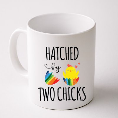 Hatched By Two Chicks Cute Lgbt Baby Announce Mug