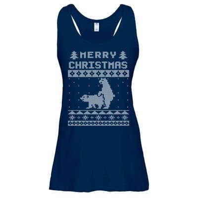 Humping Bear Ugly Christmas Ladies Essential Flowy Tank