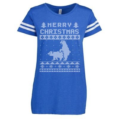 Humping Bear Ugly Christmas Enza Ladies Jersey Football T-Shirt