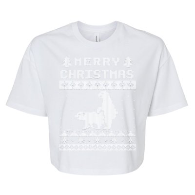 Humping Bear Ugly Christmas Bella+Canvas Jersey Crop Tee