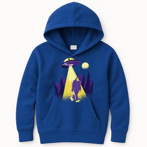 Halloween Bigfoot Ufo Abduction Kids Hoodie