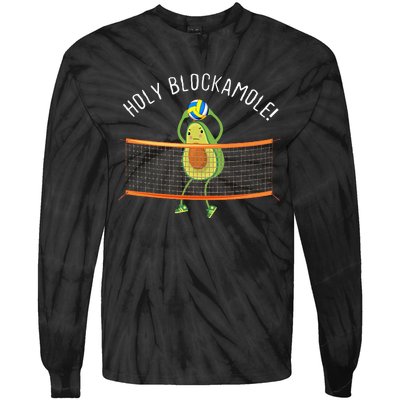 Holy Blockamole Volleyball Cute Funny Tie-Dye Long Sleeve Shirt