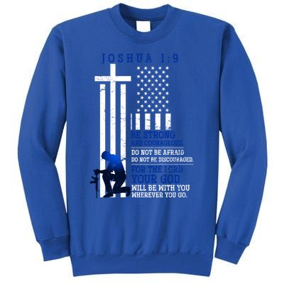 Holy Bible Verse Us Flag American Christian Gift Idea Prayer Gift Tall Sweatshirt