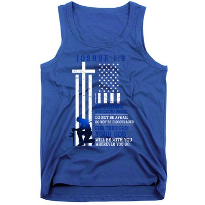 Holy Bible Verse Us Flag American Christian Gift Idea Prayer Gift Tank Top