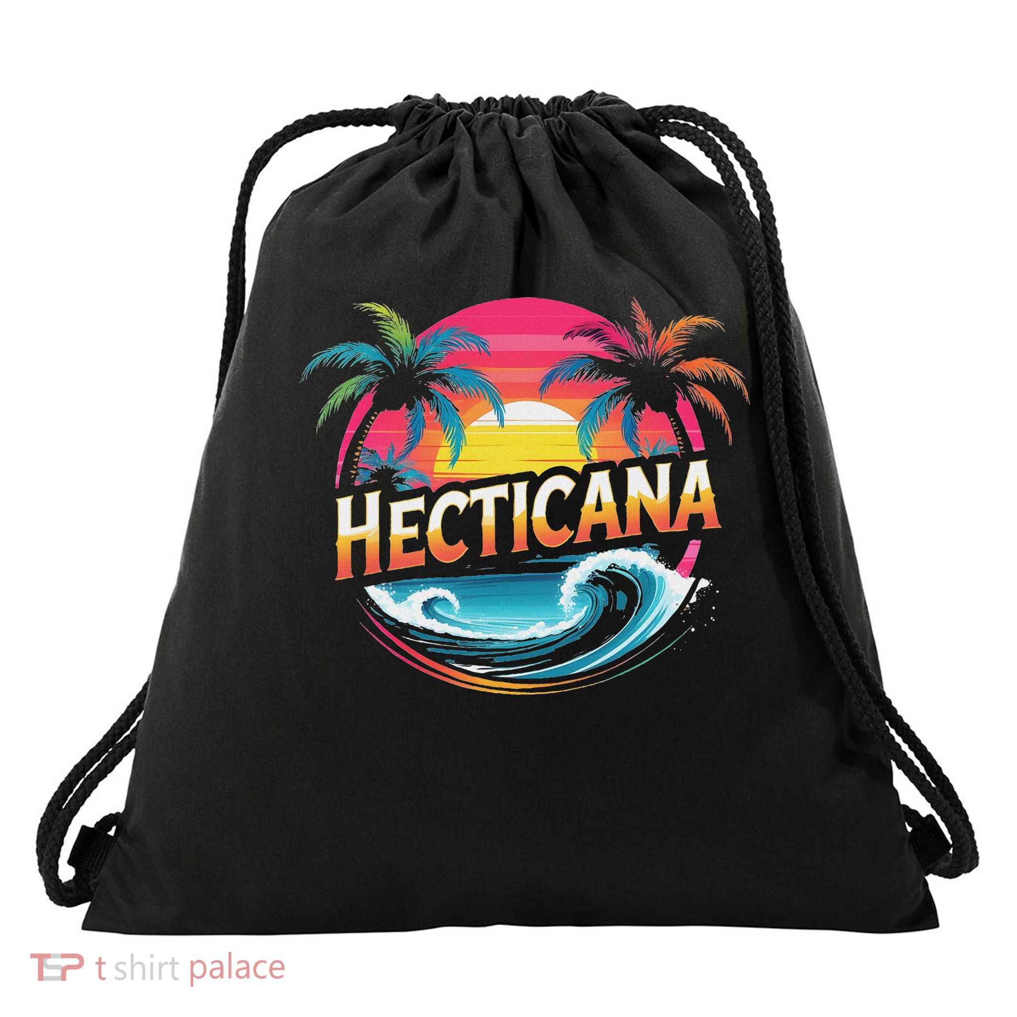Hecticana Beach Vibes Drawstring Bag