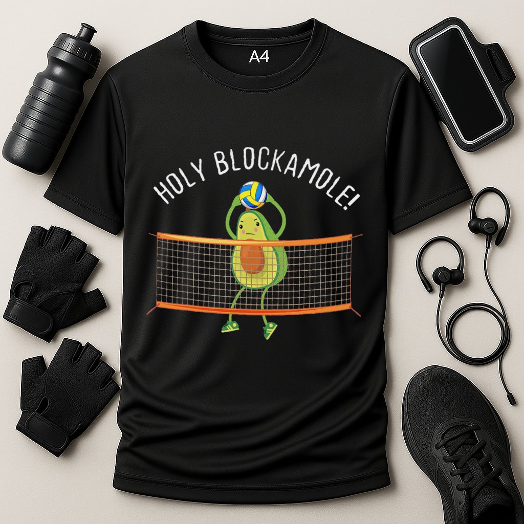 Holy Blockamole Volleyball Cute Funny Cooling Performance Crew T-Shirt