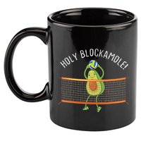 Holy Blockamole Volleyball Cute Funny 11oz C Handle Ceramic Mug