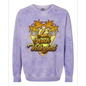 Hattan Beach Volleyball California Fun And Sun In The Sand Cool Gift Colorblast Crewneck Sweatshirt