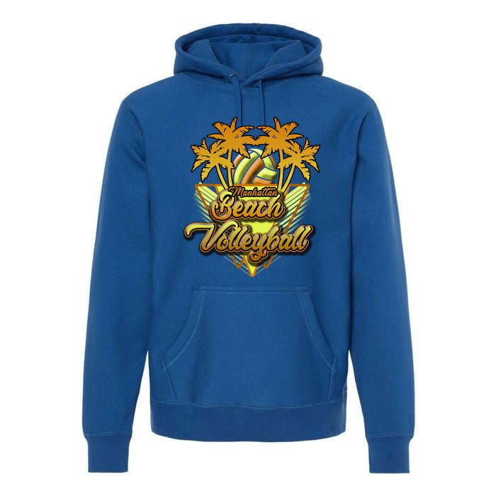 Hattan Beach Volleyball California Fun And Sun In The Sand Cool Gift Premium Hoodie