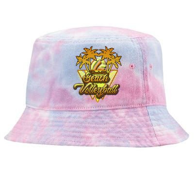 Hattan Beach Volleyball California Fun And Sun In The Sand Cool Gift Tie-Dyed Bucket Hat