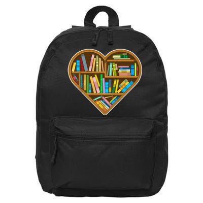 Heart Books Valentines Day Reading Nerds Reader Bookworms 16 in Basic Backpack