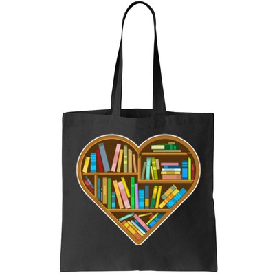 Heart Books Valentines Day Reading Nerds Reader Bookworms Tote Bag