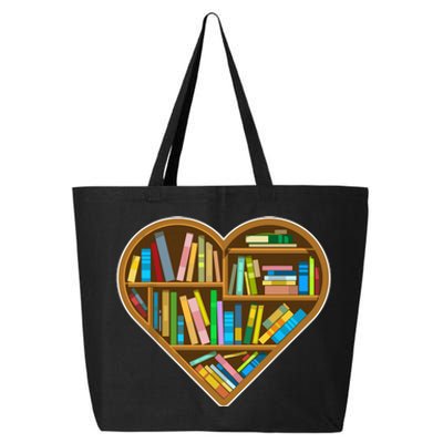 Heart Books Valentines Day Reading Nerds Reader Bookworms 25L Jumbo Tote