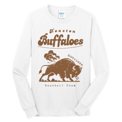 Houston Buffaloes Vintage Defunct Baseball Team Tall Long Sleeve T-Shirt