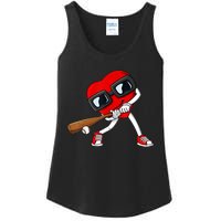 Heart Baseball Valentines Day Funny Boys Girls Kids TShirt Ladies Essential Tank