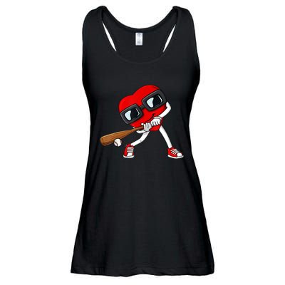 Heart Baseball Valentines Day Funny Boys Girls Kids TShirt Ladies Essential Flowy Tank