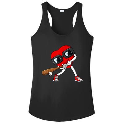 Heart Baseball Valentines Day Funny Boys Girls Kids TShirt Ladies PosiCharge Competitor Racerback Tank