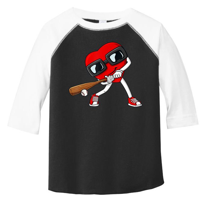 Heart Baseball Valentines Day Funny Boys Girls Kids TShirt Toddler Fine Jersey T-Shirt