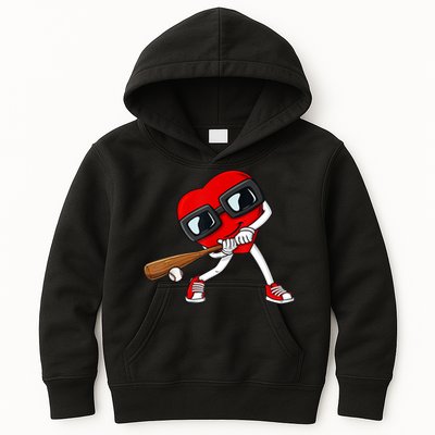 Heart Baseball Valentines Day Funny Boys Girls Kids TShirt Kids Hoodie