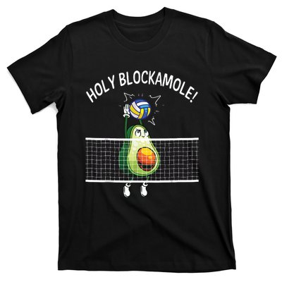 Holy Blockamole Volleyball Player Blocker Avocado T-Shirt