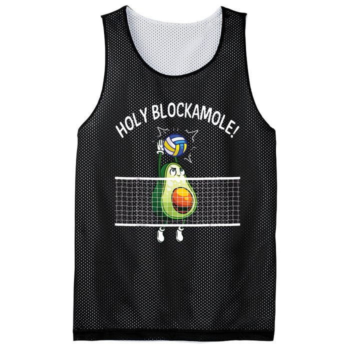 Holy Blockamole Volleyball Player Blocker Avocado Mesh Reversible Basketball Jersey Tank