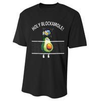 Holy Blockamole Volleyball Player Blocker Avocado Performance Sprint T-Shirt