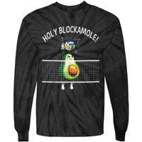 Holy Blockamole Volleyball Player Blocker Avocado Tie-Dye Long Sleeve Shirt