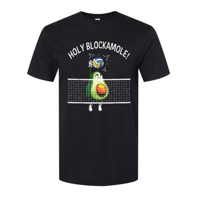 Holy Blockamole Volleyball Player Blocker Avocado Softstyle CVC T-Shirt