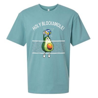 Holy Blockamole Volleyball Player Blocker Avocado Sueded Cloud Jersey T-Shirt