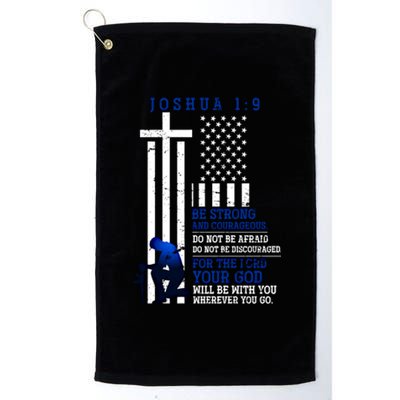 Holy Bible Verse Us Flag American Christian Gift Idea Prayer Gift Platinum Collection Golf Towel