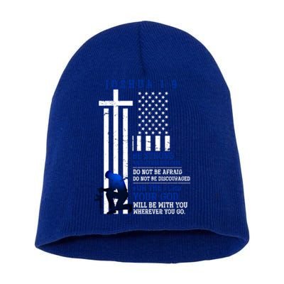 Holy Bible Verse Us Flag American Christian Gift Idea Prayer Gift Short Acrylic Beanie