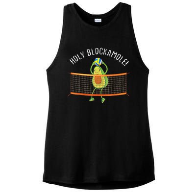 Holy Blockamole Volleyball Cute Funny Ladies PosiCharge Tri-Blend Wicking Tank