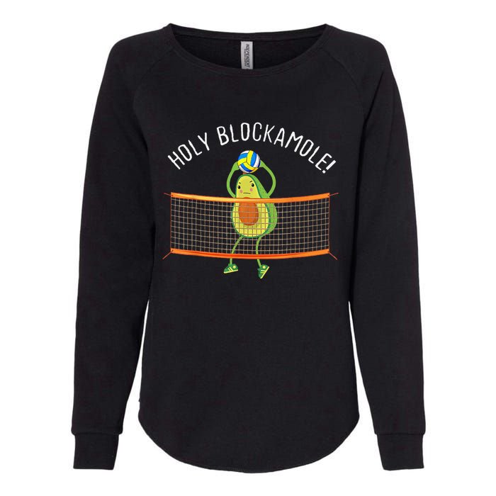 Holy Blockamole Volleyball Cute Funny Womens California Wash Sweatshirt