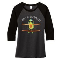 Holy Blockamole Volleyball Cute Funny Women's Tri-Blend 3/4-Sleeve Raglan Shirt