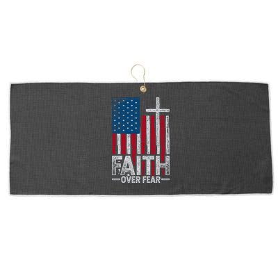 Holy Bible Verse Us Flag American Christian Gift Idea Prayer Large Microfiber Waffle Golf Towel