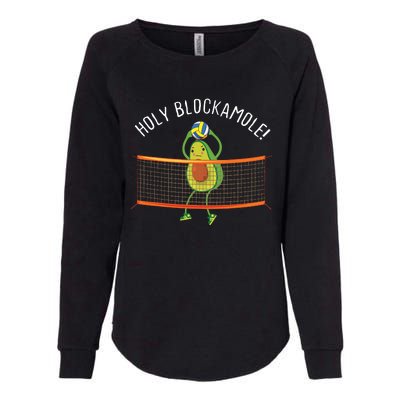 Holy Blockamole Volleyball Cute Funny Womens California Wash Sweatshirt