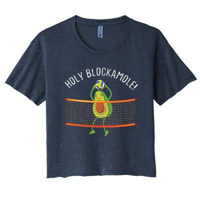 Holy Blockamole Volleyball Cute Funny Women's Crop Top Tee