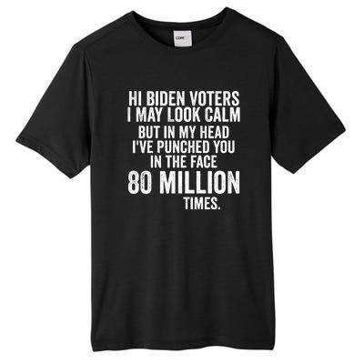 Hi Biden Voters I May Look Calm Tall Fusion ChromaSoft Performance T-Shirt