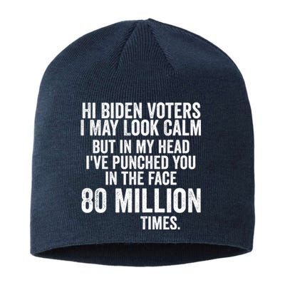 Hi Biden Voters I May Look Calm Sustainable Beanie