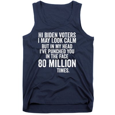 Hi Biden Voters I May Look Calm Tank Top